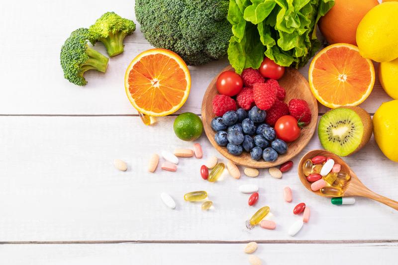 Fresh fruits, vegetables and supplements
